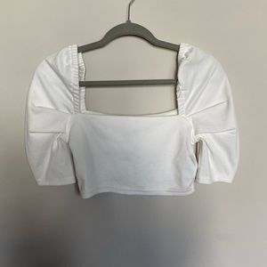 Puff Sleeve cropped shirt